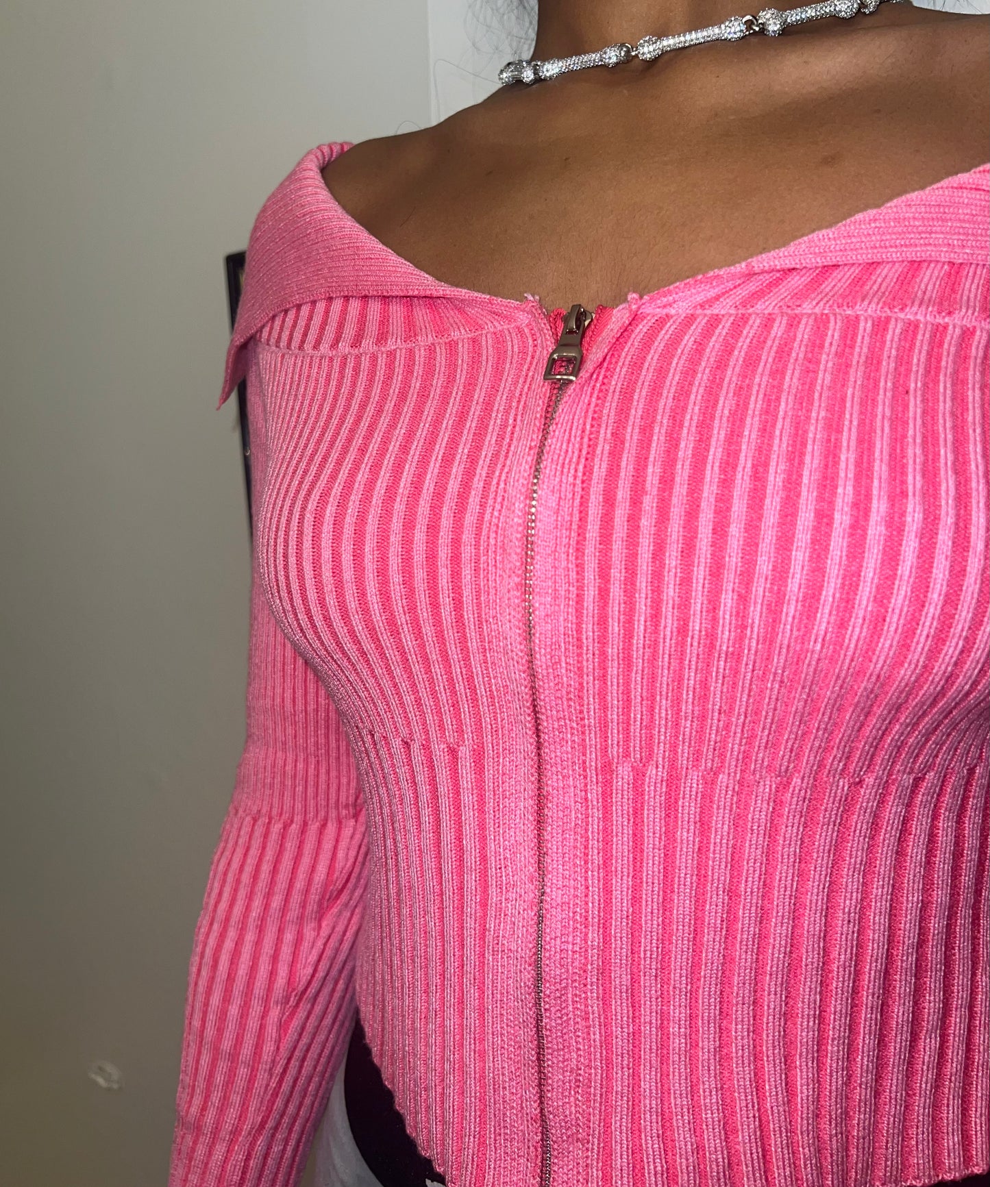 Pink Zipper Top